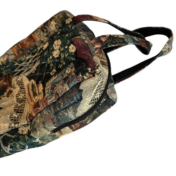 Miss Bonnie California Top Handle Tapestry Bag Vintage Cottagecore Rectangle - Picture 3 of 8